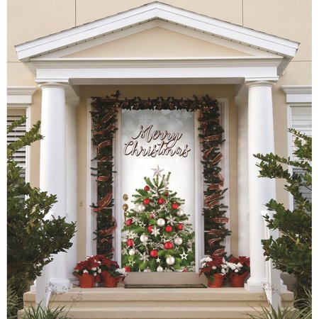 My Door Decor My Door Decor 285906XMAS-012 36 x 80 in. Merry Christmas Tree Christmas Front Door Mural Sign Banner Decor; Multi Color 285906XMAS-012